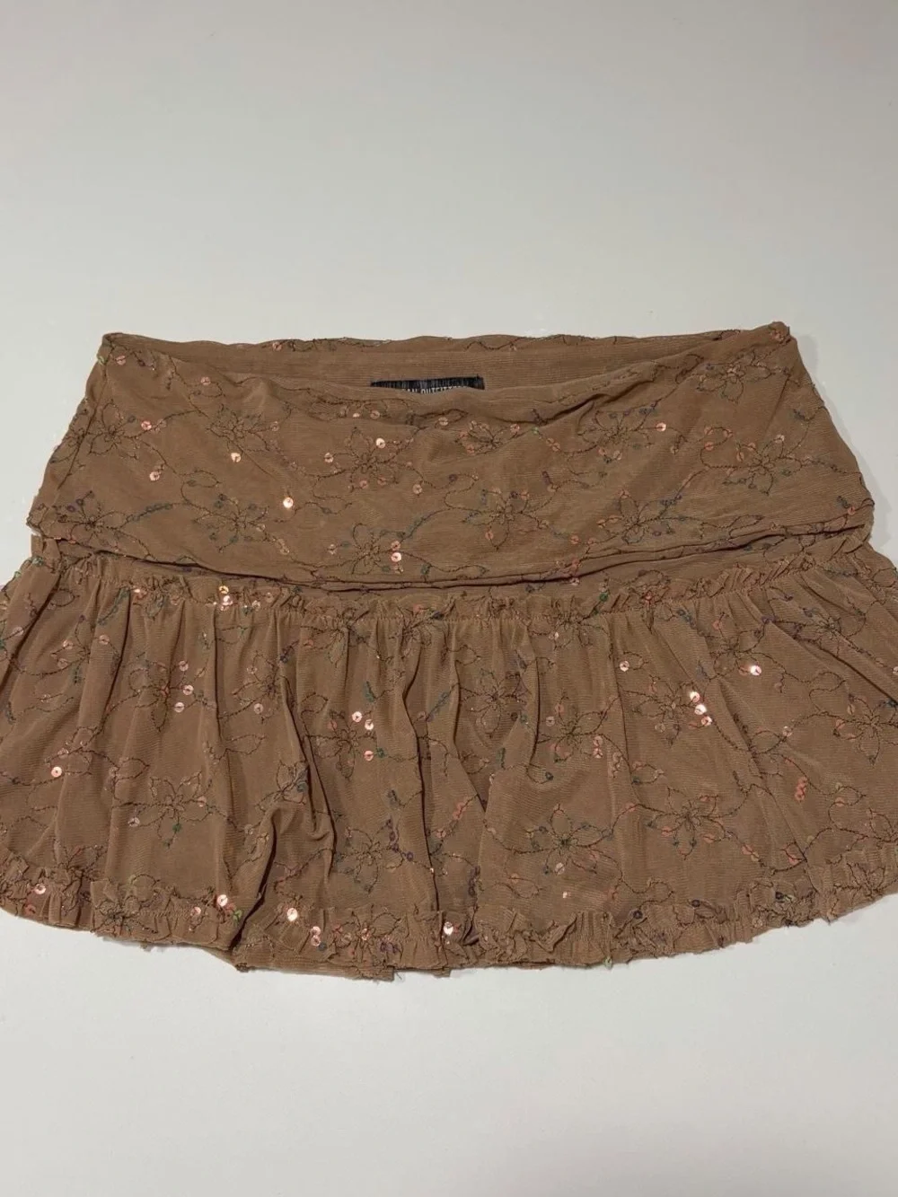 Urban Outfitters gold ruffled
